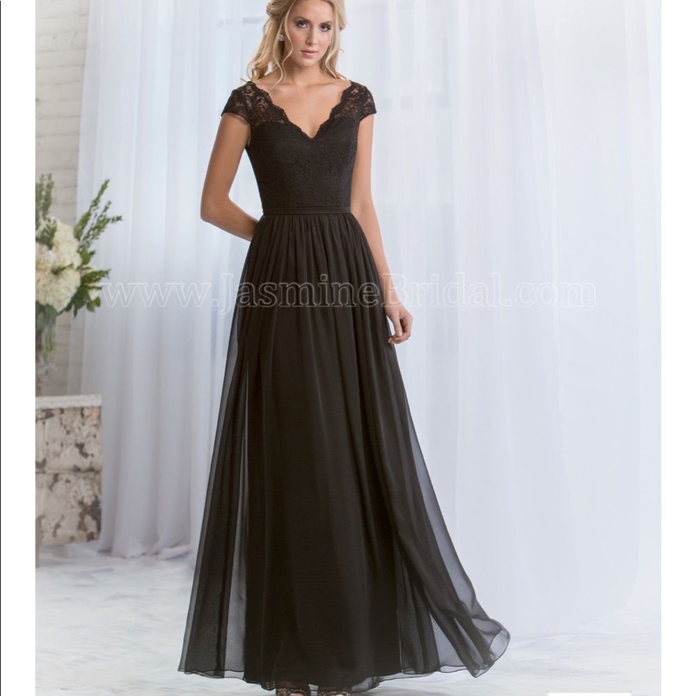 Black Bridesmaids Prom Formal Dress Jasmine NWT